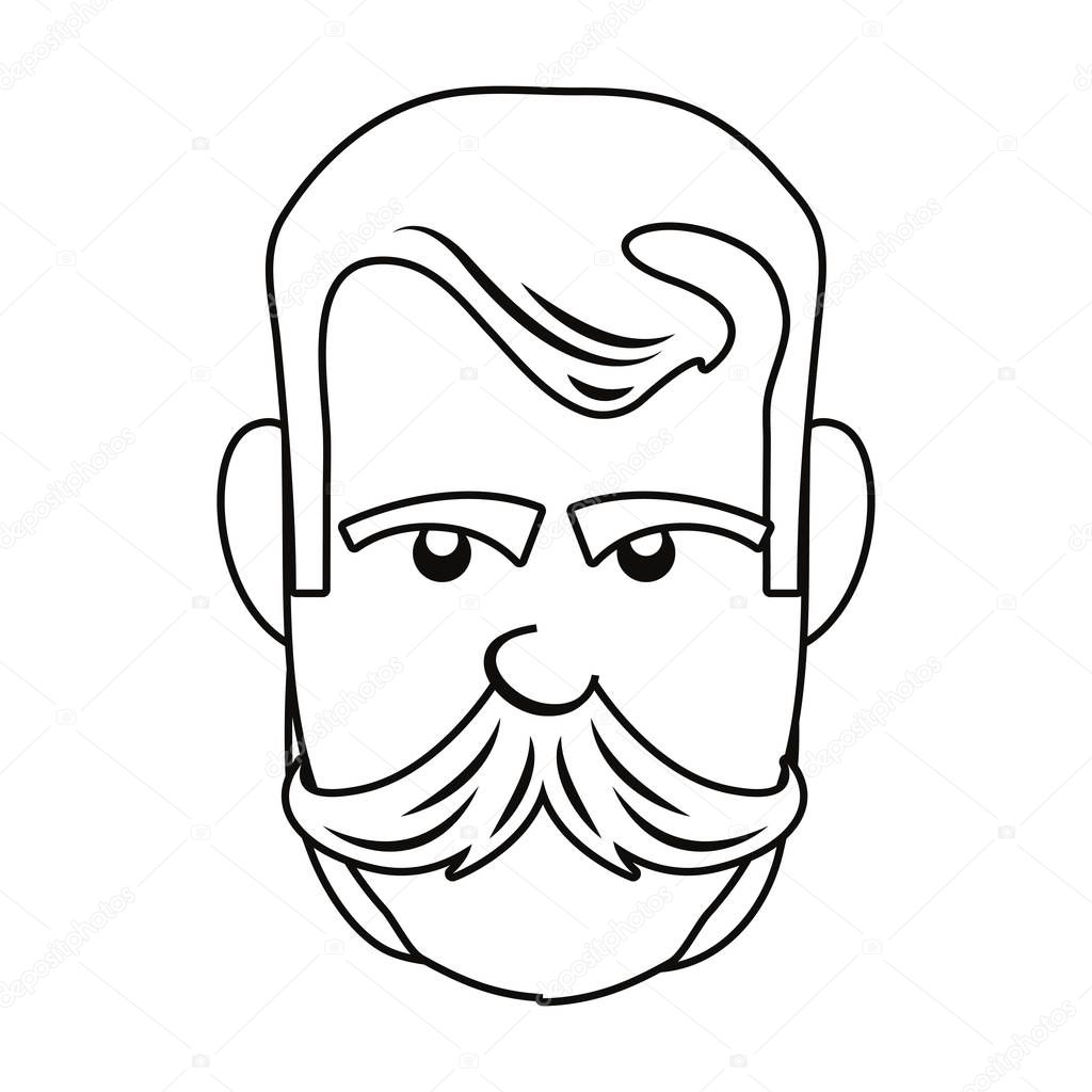 man portrait with moustache