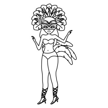 güzel Brezilyalı garota karakter