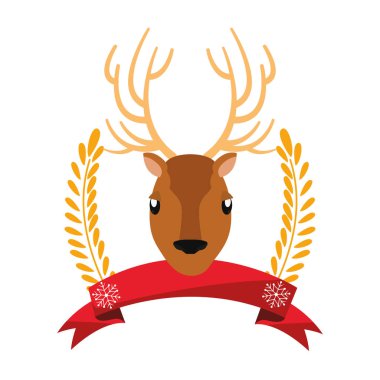 Noel reindeer şerit dekorasyon bırakır