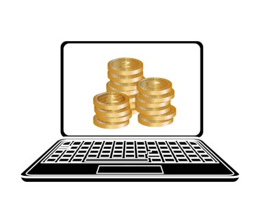 sanal para yığını ile dizüstü bilgisayar