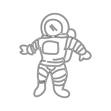 Uzay astronot karakter simgesi