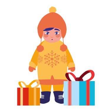 kız kış giysileri ve Noel hediyeleri