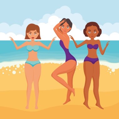 Mayo plaj güzel kadınlarla