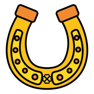 at nalı şanslı izole simgesi