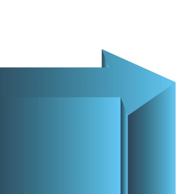 beyaz zemin üzerine mavi ok