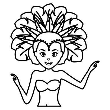 güzel Brezilyalı garota karakter