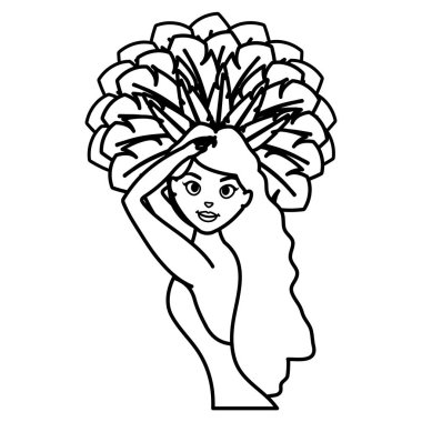 güzel Brezilyalı garota karakter