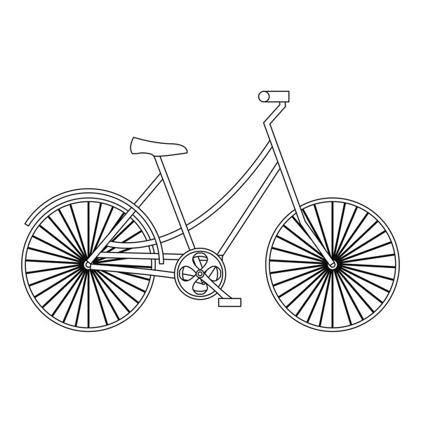 Contorno transporte de bicicletas — Vector de stock