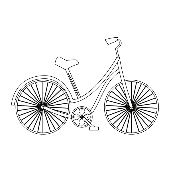 Outline bicycle transport — Stock Vector