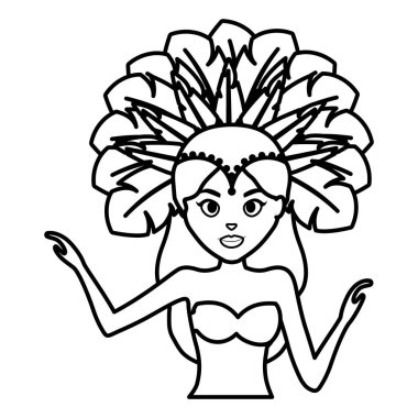 güzel Brezilyalı garota karakter