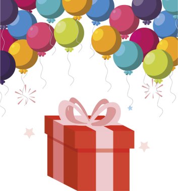 hediye kutusu balon helyumla mevcut