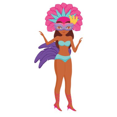 güzel Brezilyalı garota karakter