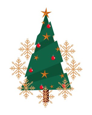 Noel ağacı altın kar tanesi dekorasyon