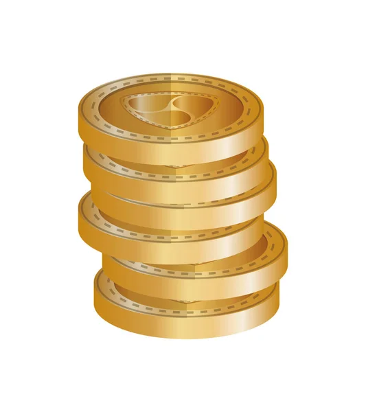 Pile virtual coins with nem — Stock Vector