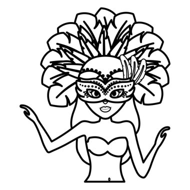 güzel Brezilyalı garota karakter