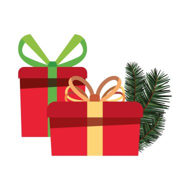 Noel hediye kutuları kutlama