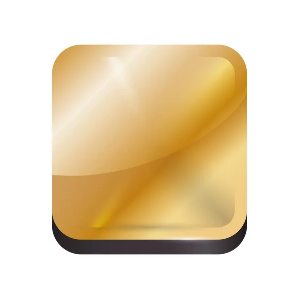 Ícone de crachá dourado isolado — Vetor de Stock