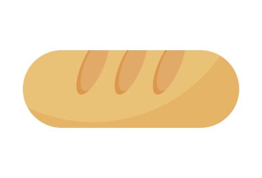 lezzetli Fransız ekmeği izole simgesi