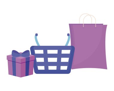 sepet çanta alışveriş ve hediye kutusu