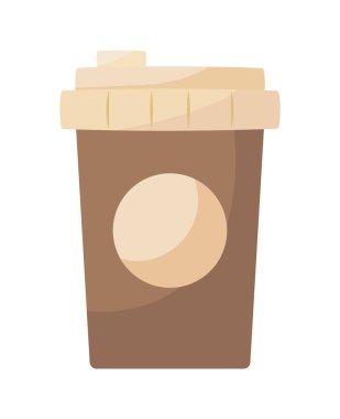 kahve izole simgesinin plastik konteyner
