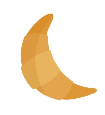 lezzetli kruvasan ekmek izole simgesi