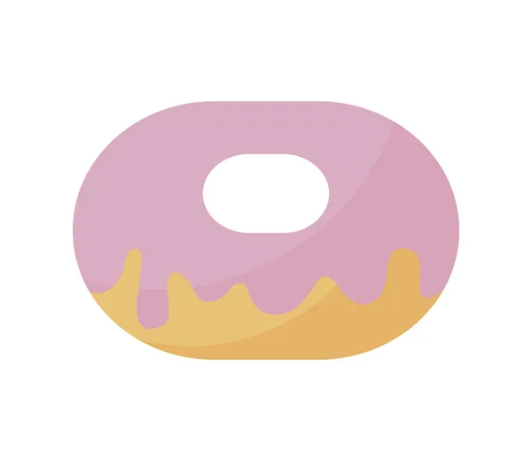 Delicioso ícone isolado donut — Vetor de Stock
