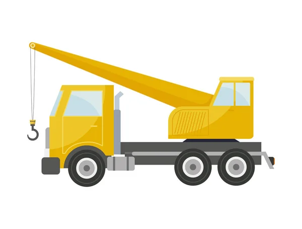 Under construction crane truck icon — Stock Vector