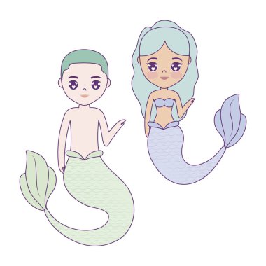 hoş bir çift Deniz kızları karakter