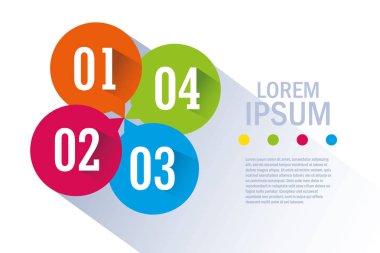 Infographic sayılar ve simgeler ile