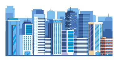 binalar metropolis cityscape sahne
