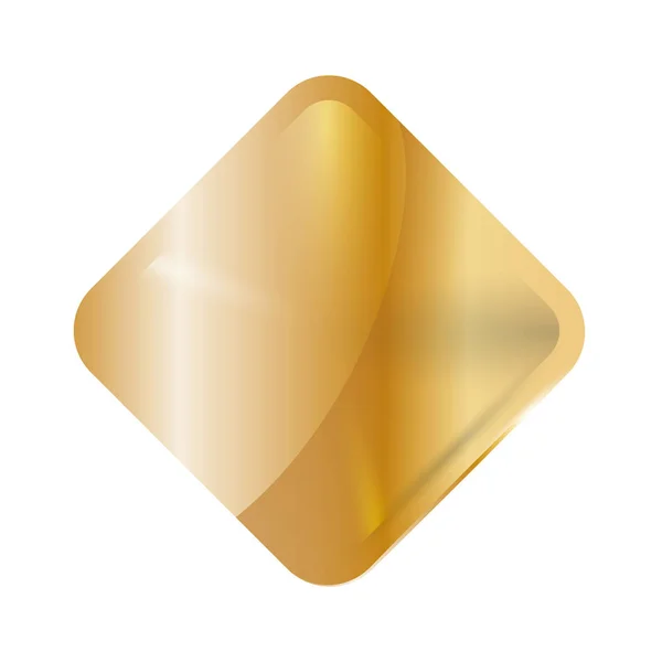 Ícone de crachá dourado isolado — Vetor de Stock