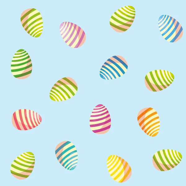 Patrón de huevos de Pascua decorados — Vector de stock