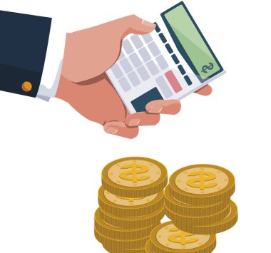 işadamı el malzemeleri ile çalışma