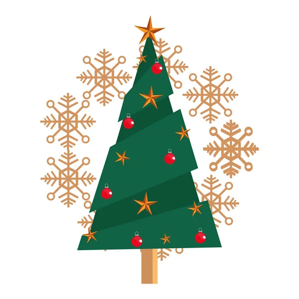 Árbol de Navidad decoración — Vector de stock