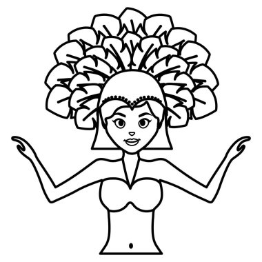 güzel Brezilyalı garota karakter