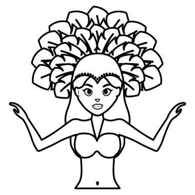 güzel Brezilyalı garota karakter