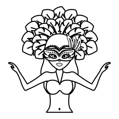 güzel Brezilyalı garota karakter