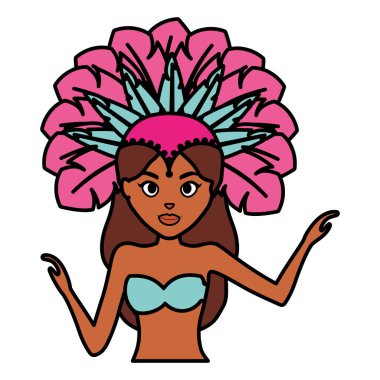 güzel Brezilyalı garota karakter