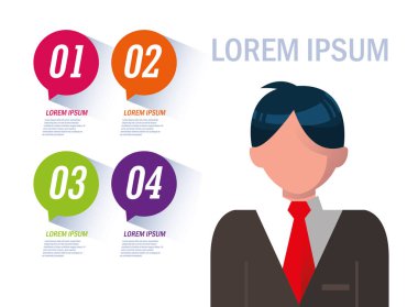işadamı Infographic ve numaraları ile