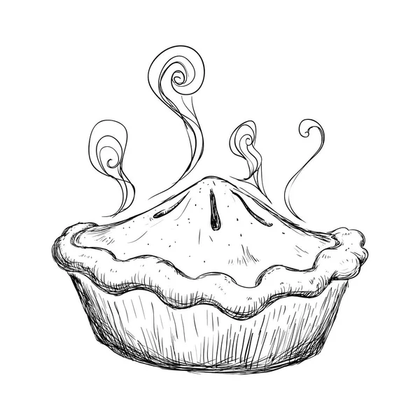 Νόστιμη γλυκιά πίτα σχεδίασης — Διανυσματικό Αρχείο