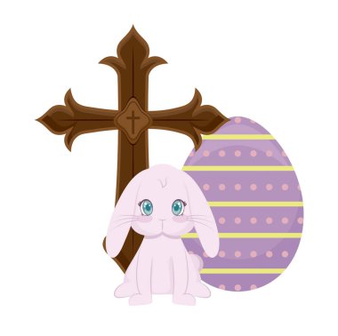 Katolik tavşan ve Paskalya yumurta ile çapraz