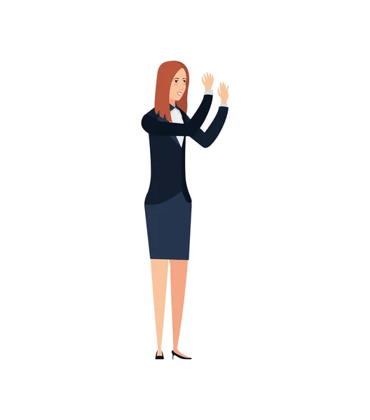 Mujer de negocios carácter avatar elegante — Vector de stock