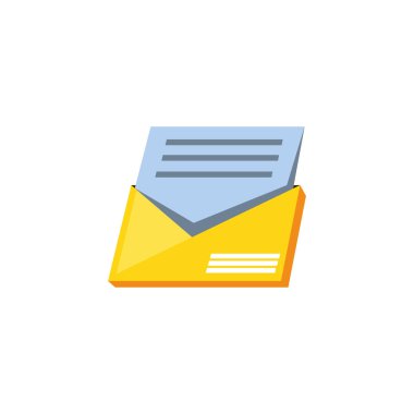 Zarf posta açık izole simgesi