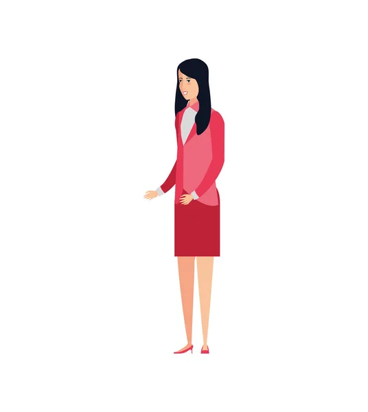 Mujer de negocios carácter avatar elegante — Vector de stock