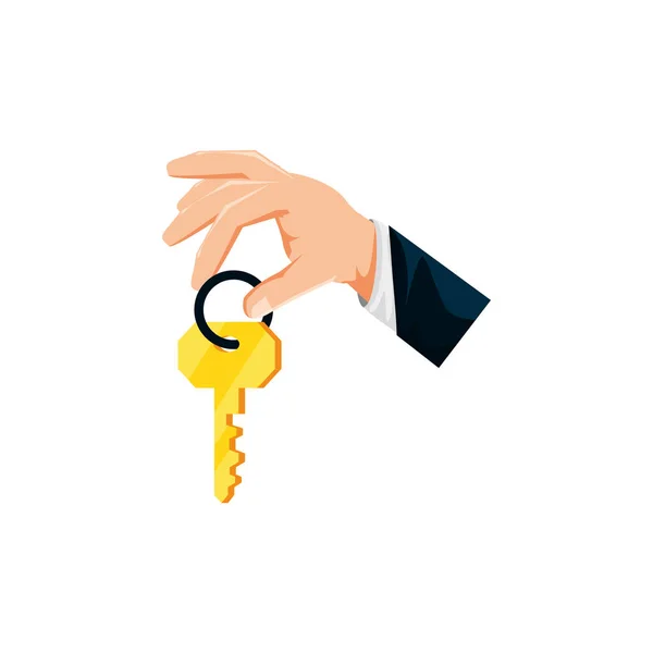 Ruční izolované ikonou klíče zabezpečení — Stockový vektor