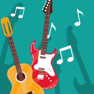 gitar elektrik ve akustik enstrümanları