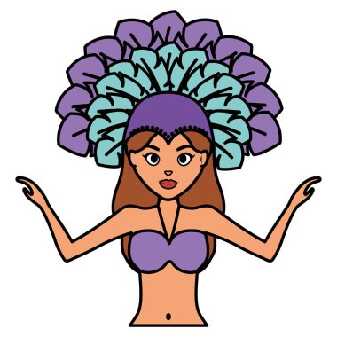 güzel Brezilyalı garota karakter