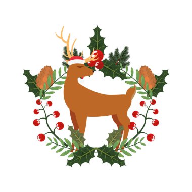 Ren geyiği dalları Noel dekorasyon
