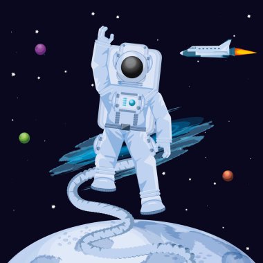Uzay karakterindeki astronot