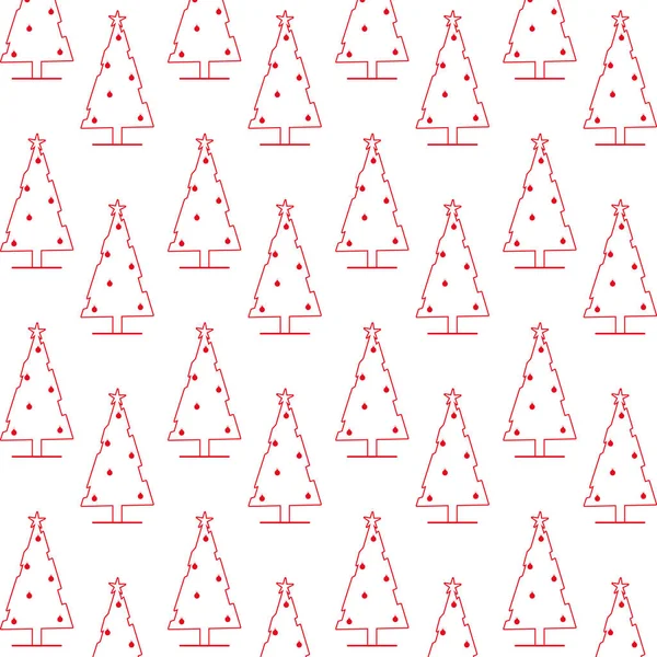 Pin arbre étoile balle noël décoration fond — Image vectorielle